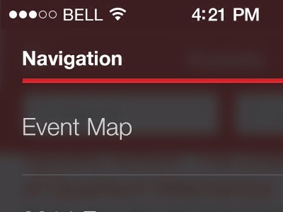 iOS7 Side Menu app apple iphone menu navigation ui