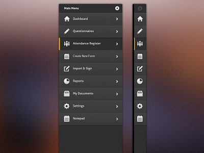 iPad App Sidebar Design