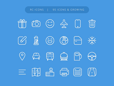 rentalcars.com Official Icon Set