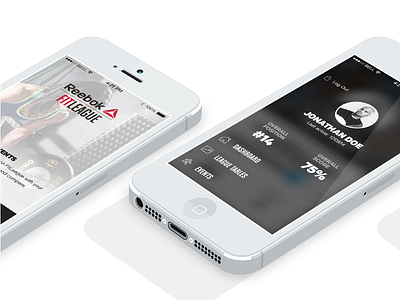 Reebok iOS App app fitness ios mobile reebok reebok fitleague ui