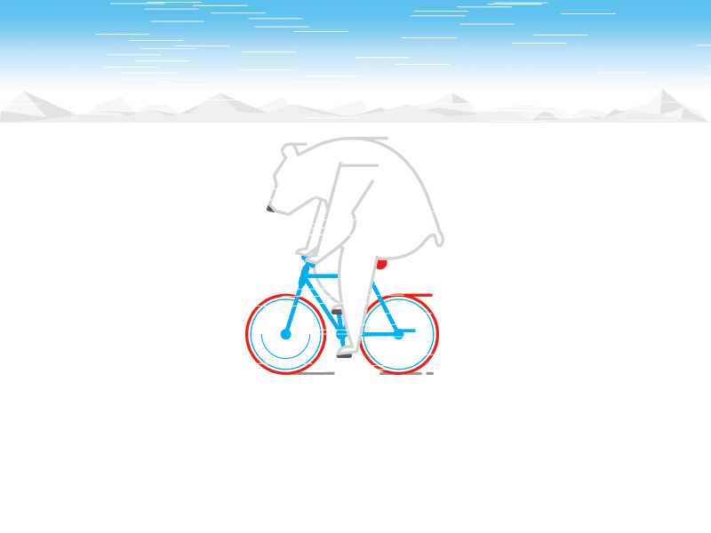 Polar bear animal arctic bear bicylice cycle ice nature polar snow