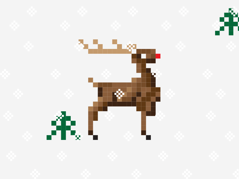 Knitted Deer animal animation deer knitted motion nature pixel winter