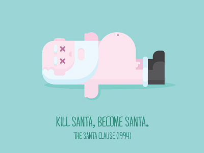 The Bad Morals of Christmas : Kill Santa Become Santa card character christmas illustration naked santa