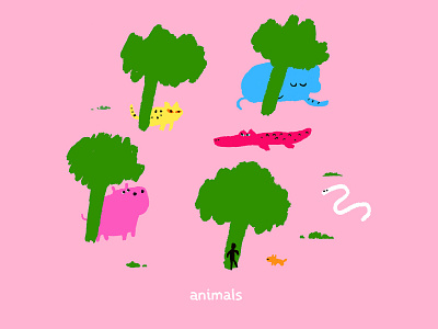 Animals animals art character design drawing friends illustration