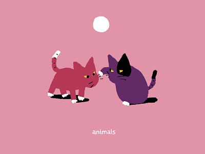 Friends animals art cat design drawing illustration