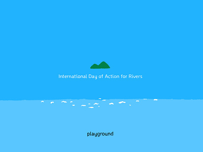 Action for Rivers action day design illustration international river