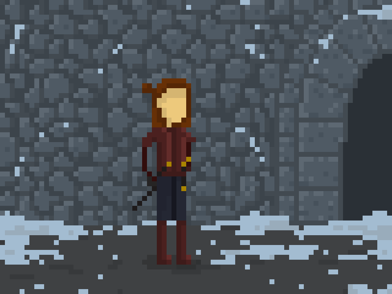 Arya Stark aryastark character animation gameofthrones illustration pixel art winterishere