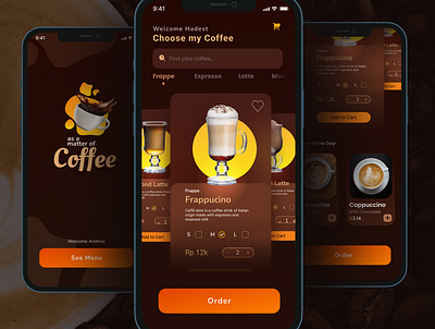 As a Matter Of Coffee App beverages coffee mobile app ui