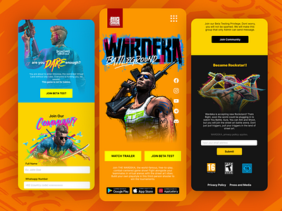 Wardeka Game Landing Page Mobile Version game landing page mobile landing page wardeka