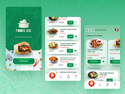 Foodline - Online Food Order food order ui ux