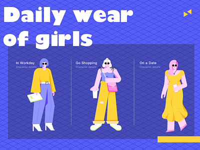 Daily wear of girls-Personal illustration exercise