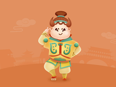 Free practice_Ancient Chinese character characterdesign illustration