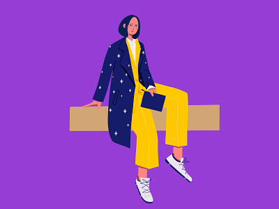 Fashion girl characterdesign clothes flat illustration illustration