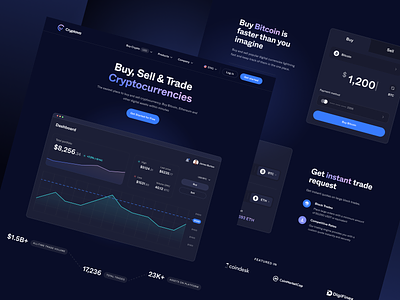 Cryptocurrency Landing Page Concept