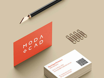 Modacad - Stationery branding design graphic design startup visit card