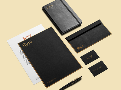 Rore Eventos - Stationery branding graphic design logo stationery