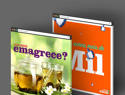 Viver Além! - Post Green Tea branding social media
