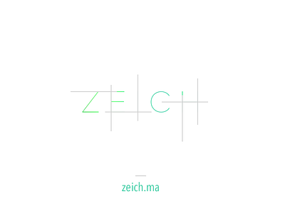 New logotype of ZEICH, Cologne green light logo logotype neogreen neon redesign thin zeich zeich.ma