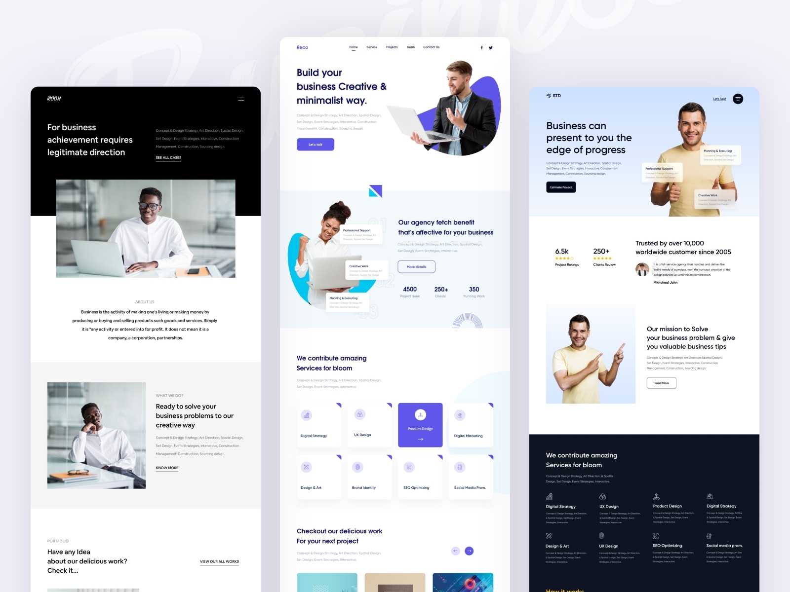 Business website templates by Arafat Ovi 👻 on Dribbble