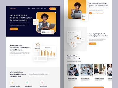 Digital marketing Homepage Design by Arafat Ovi on Dribbble