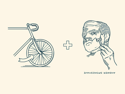 Spokeshave bike illustration rebus shave shaving