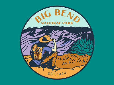 Big Bend National Park agave big bend illustration national park sendero