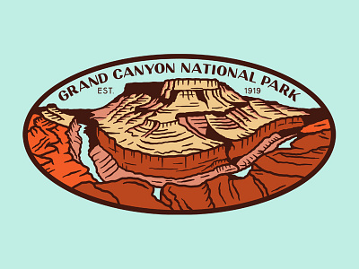 Grand Canyon National Park grand canyon illustration national park sendero