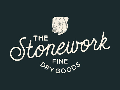 The Stonework dog hand lettering illustration lettering stonework type