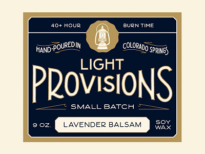 Light Provisions candle hand lettering illustration label lettering type