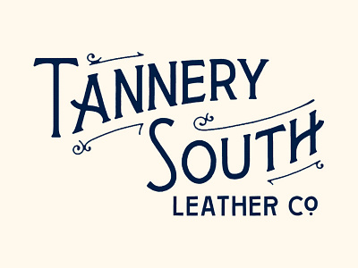 Tannery South hand lettering illustration leather lettering type