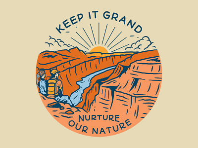 Keep It Grand grand canyon illustration lettering nature nurture type