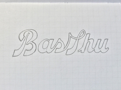 BasShu Script basshu hand lettering illustration lettering script