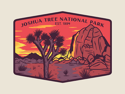Joshua Tree National park illustration joshua tree national park sendero