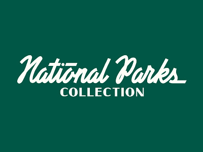 NPC hand lettering lettering national park script