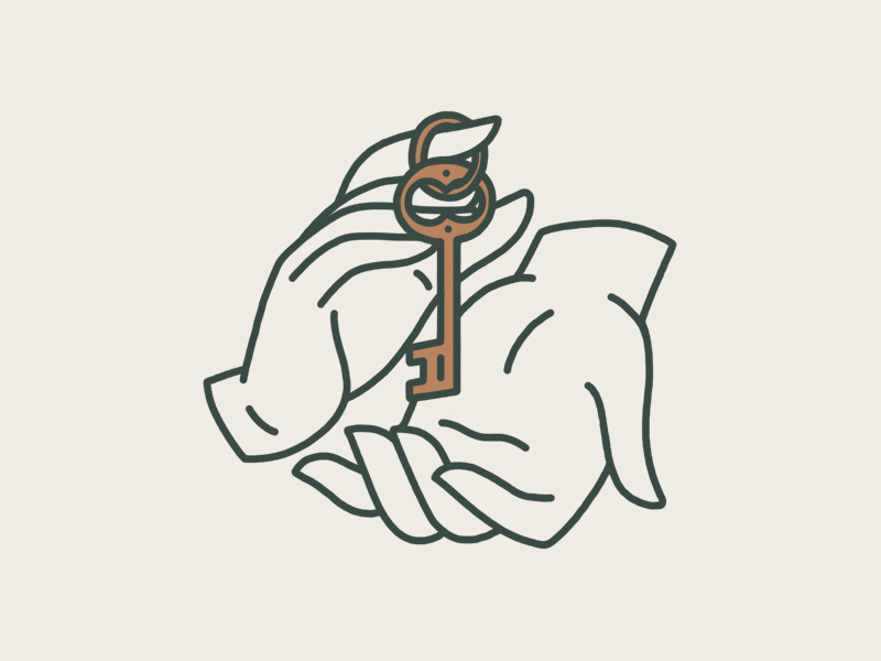 Key key hands illustration