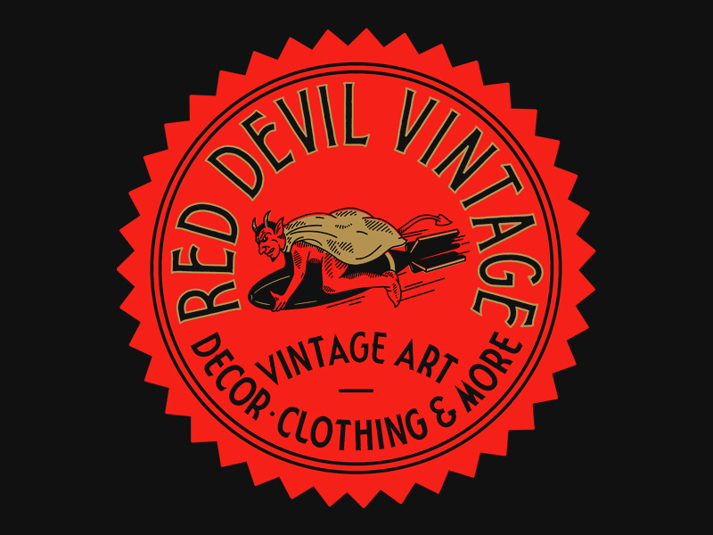 RDV branding devil hand lettering lettering illustration