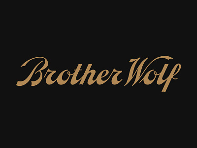 Brother Wolf barber hand lettering lettering script type wolf