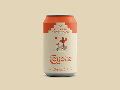 Coyote Can beer brewery coyote hand lettering illustration lettering plateau type typography