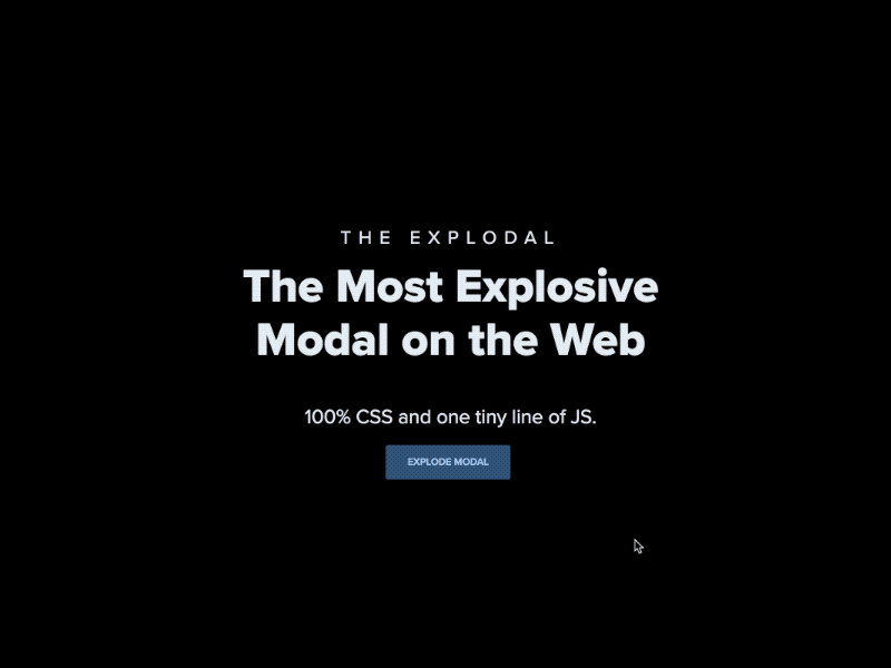 The Explodal explode modal ui