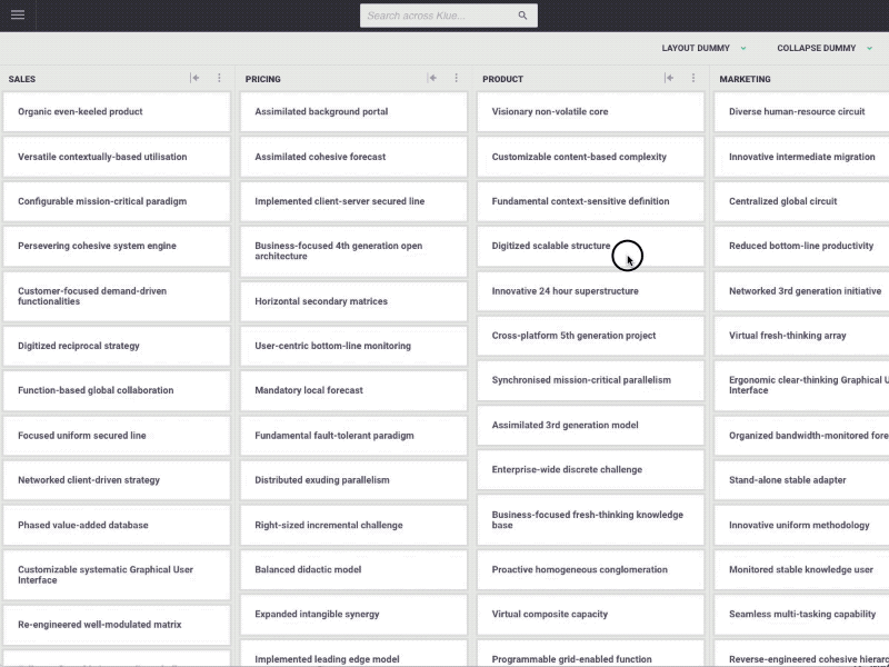 Move Cards drag and drop prototype ui