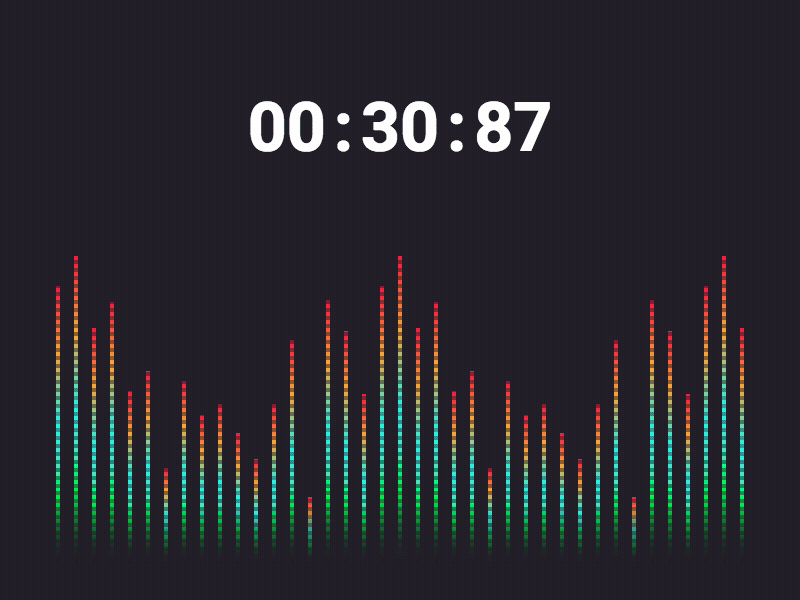 Pure CSS Voice Visualizer animation data visualization ui