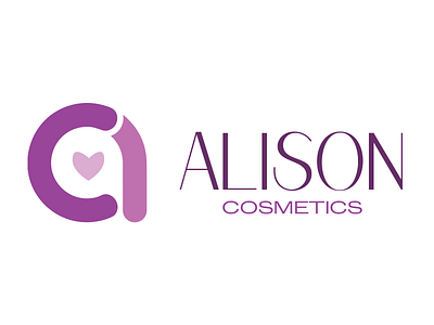 Alison Cosmetics 30 day logo challenge brand cosmetics girly heart logo makeup