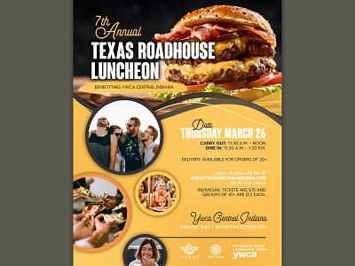 Texas Roadhouse Luncheon dinner eating event flyer friends luncheon poster