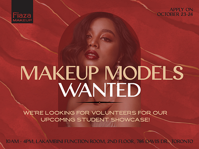 Makeup Models Wanted banner cosmetics makeup models