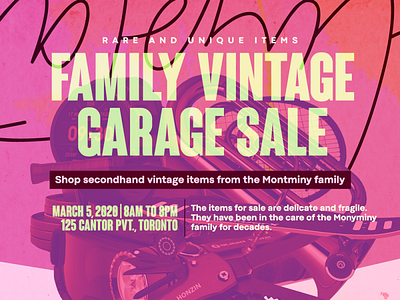 Family Vintage garage sale banner garage sale
