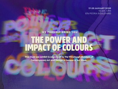 The power and Impact of Colours art exhibit colours screen texture