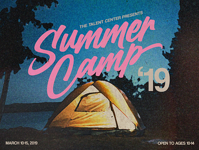 Summer Camp ad banner camp summer tent