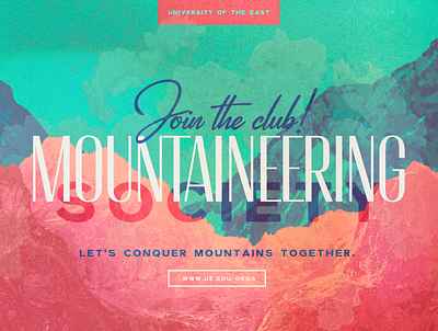 Mountaineering Society ad banner canva club mountain postcard