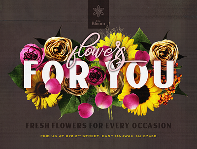 The bloom Flowers For You ad banner banner design canva design floral flower shop flowers pixel buddah