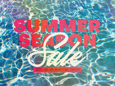 Summer Season Sale ad banner canva poster sale shopping summer water